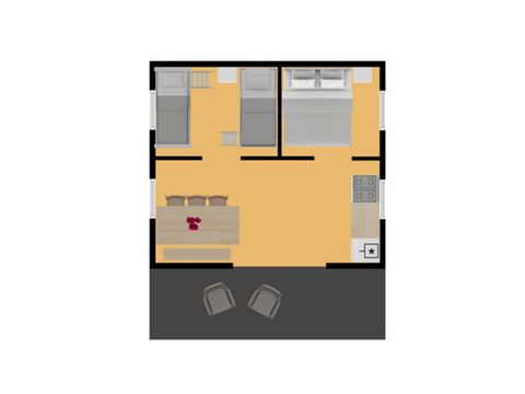 TENTE TOILE ET BOIS 6 personnes - Tente glamping Verney