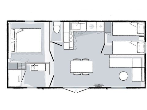 Mobilhome 4 personnes - Cocoon - 2 chambres - 30m²