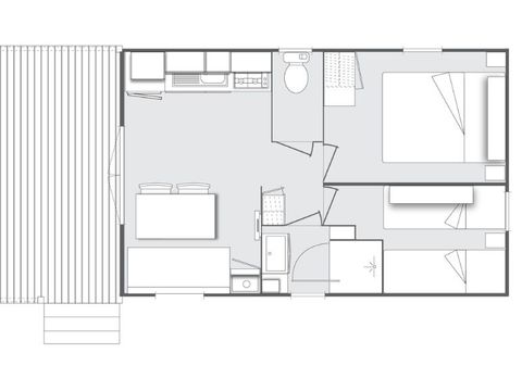 Mobilhome 4 personnes - Cocoon - 2 chambres - 24m²