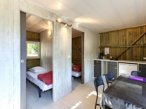 Hébergement 4 personnes - Cabane bois 2 chambres 16m² - sans sanitaires