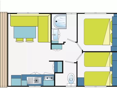 MOBILHOME 6 personnes - Mobil home 3 Pièces 4/6 Personnes