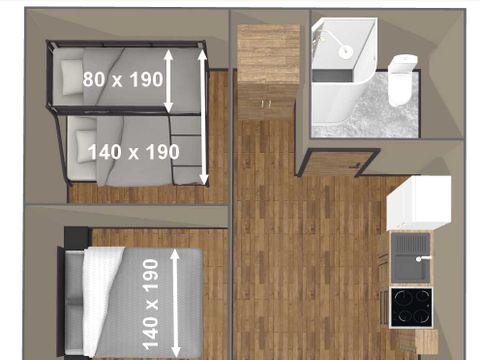 TENTE TOILE ET BOIS 5 personnes - Tente LODGE VICTORIA