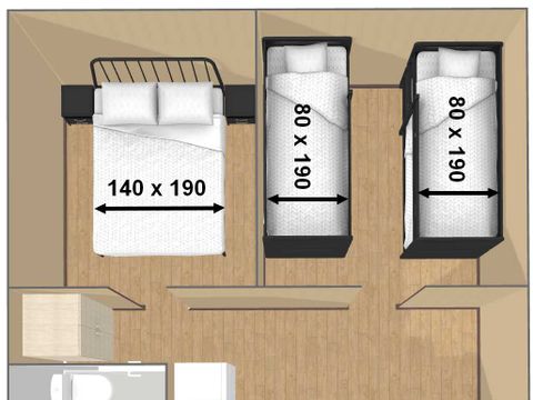 HÉBERGEMENT INSOLITE 6 personnes - Lodge Insolite Premium Pagan - 2 chambres et sanitaires