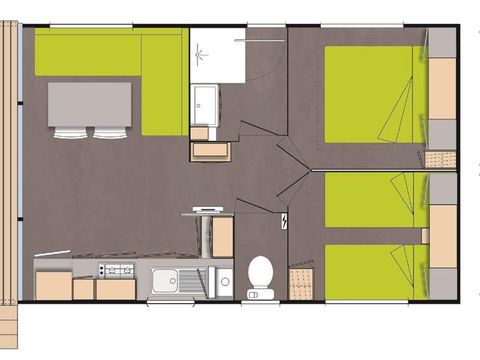 MOBILHOME 6 personnes - CONFORT DUO