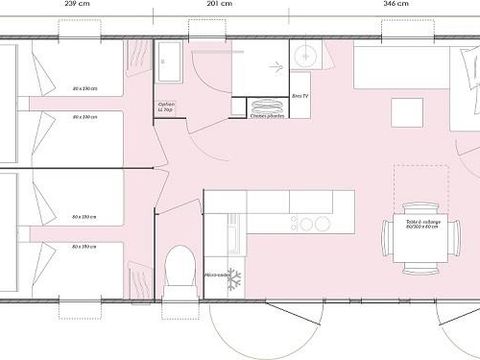 MOBILHOME 6 personnes - ROCHEBARON - Mobil Home 5* 6 pers