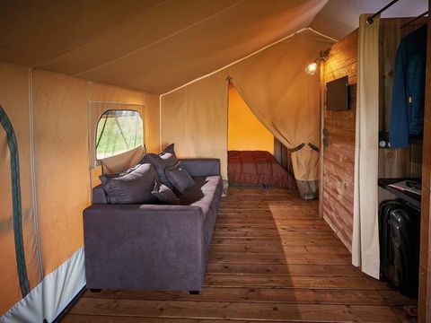 TENTE TOILE ET BOIS 6 personnes - LODGE KENYA VINTAGE CONFORT 5/6 personnes