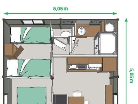 MOBILHOME 5 personnes - COTTAGE MOREA CONFORT