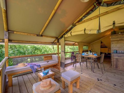 TENTE TOILE ET BOIS 5 personnes - Lodge Bali Confort 30m² (sans sanitaires) 1/5 pers
