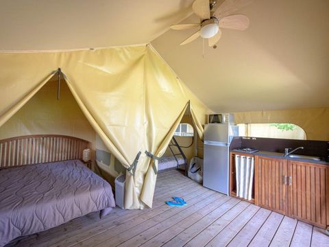 TENTE TOILE ET BOIS 5 personnes - Lodge Bali Confort 30m² (sans sanitaires) 1/5 pers