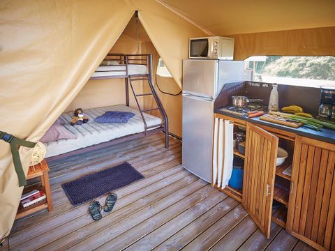 TENTE TOILE ET BOIS 5 personnes - Lodge Bali Confort 30m² (sans sanitaires) 1/5 pers