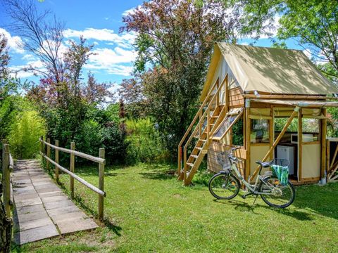 TENTE TOILE ET BOIS 2 personnes - Bivouac perché Cyclo 8m² 1 chambre ( sans sanitaires) 2 pers