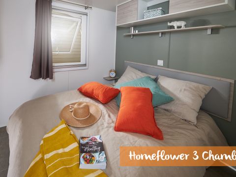 MOBILHOME 6 personnes - COTTAGE Premium 35m² 3 chambres + TV + Lave-vaisselle + climatisation + terrasse XL semi-couverte 1/6 pers
