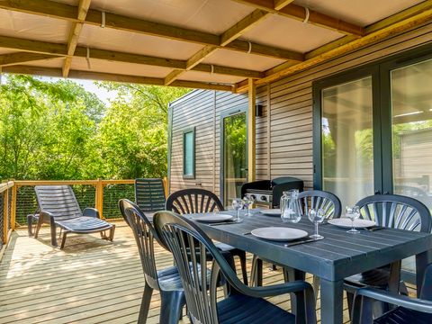 MOBILHOME 6 personnes - COTTAGE Premium 3ch   35m² 3 chambres + TV + Lave-vaisselle + climatisation + plancha + terrasse XL