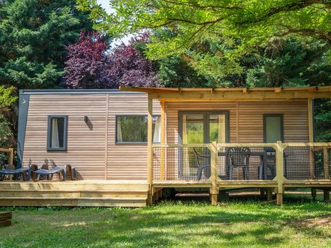 MOBILHOME 4 personnes - COTTAGE Premium 2 ch 2 salles de bain  35 m2 +TV + Lave-vaisselle + clim + plancha + terrasse XL