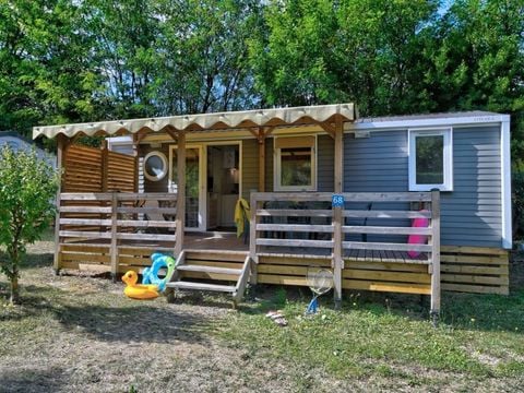 MOBILHOME 6 personnes -  Mobil home Premium 31m² (3 chambres) + terrasse couverte + Lave vaisselle + TV + Climatisation 6 pers