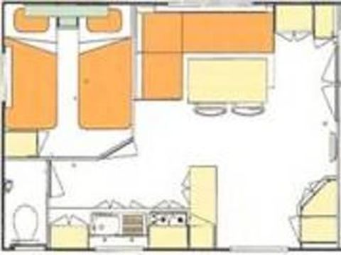 MOBILHOME 4 personnes - Standard 27m²  (2 chambres)