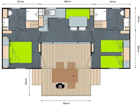 MOBILHOME 4 personnes - LE PATIO