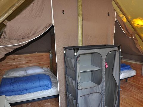 Tente en toile et en bois 4 personnes - Amazone (pas de sanitaires)