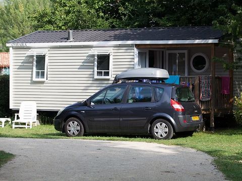 MOBILHOME 4 personnes - Le Châtaignier 29m² (2 chambres) + terrasse intégrée + TV, free WIFI*