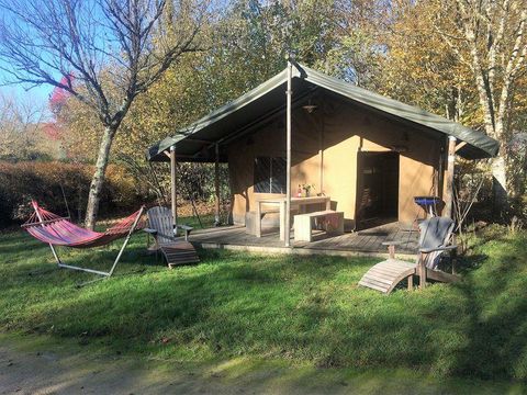 TENTE TOILE ET BOIS 5 personnes - Tente Lodge Safari 35 m² - 2 chambres - 10 m² terrasse couverte