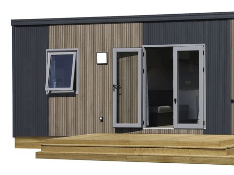 MOBILHOME 4 personnes - Ecrin Vert Premium 32m² (2ch-4pers)+2SDB +terrasse semi-couverte 17m² + LV + CLI