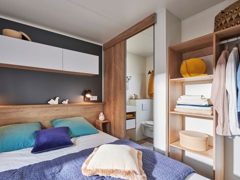 MOBILHOME 6 personnes -  Ecrin Vert Premium 36,8m²(3ch-6pers)+2SDB+ terrasse semi-couverte 20m² + LV + C