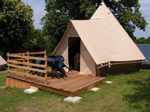 TENTE TOILE ET BOIS 4 personnes - Tente Tipi