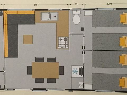 MOBILHOME 6 personnes - Mobile home 3 chambres
