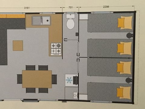 MOBILHOME 6 personnes - Mobile home 3 chambres