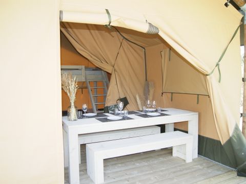Tente en toile et en bois 5 personnes - TENTE WOOD (SANS SANITAIRES)
