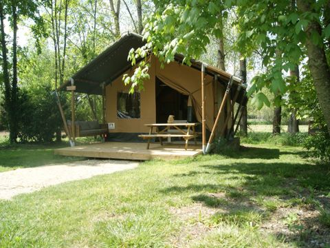 Tente en toile et en bois 5 personnes - TENTE WOOD (SANS SANITAIRES)