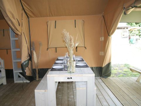Tente en toile et en bois 5 personnes - TENTE WOOD (SANS SANITAIRES)