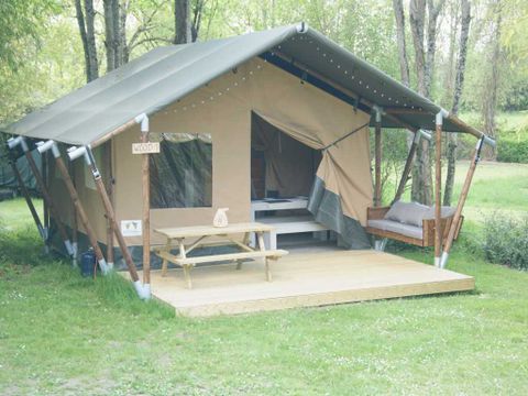 Tente en toile et en bois 5 personnes - TENTE WOOD (SANS SANITAIRES)
