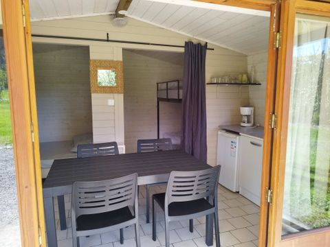 TENTE TOILE ET BOIS 3 personnes - HUTTE  (SANS SANITAIRES)