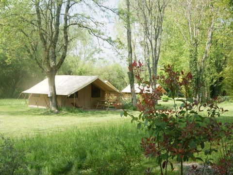 Tente en toile et en bois 4 personnes - TENTE SAFARI (SANS SANITAIRES)