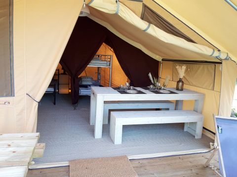 Tente en toile et en bois 4 personnes - TENTE SAFARI (SANS SANITAIRES)