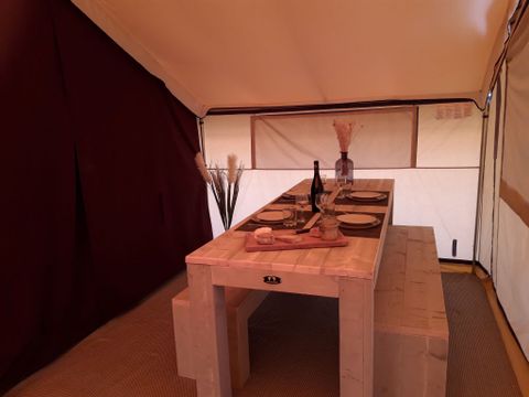 Tente en toile et en bois 4 personnes - TENTE SAFARI (SANS SANITAIRES)