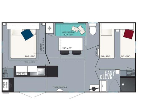 MOBILHOME 4 personnes - SAVOIE 26m² - 2 chambres + Climatisation