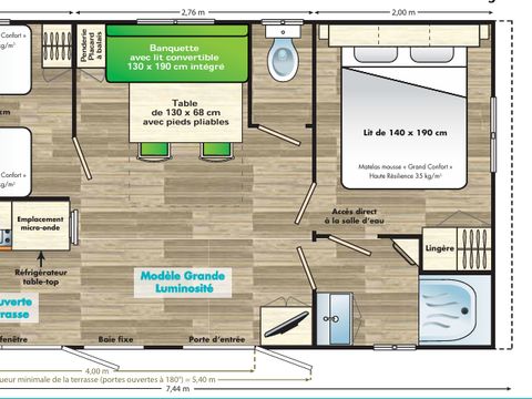 MOBILHOME 4 personnes - mobil home 28 m²