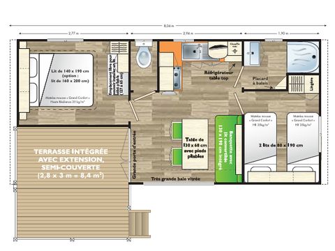 MOBILHOME 4 personnes - mobil home 28 m²