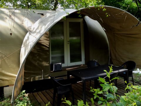 TENTE TOILE ET BOIS 4 personnes - COCO, sans sanitaires