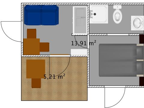 CHALET 2 personnes - ECO 1 chambre