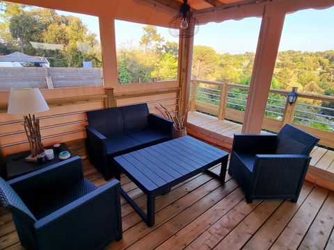 MOBILHOME 8 personnes - Premium 30-40m² - 3 chambres + TV + Terrasse couverte & draps jetables fournis