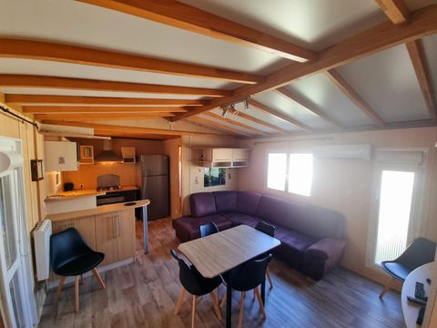 CHALET 6 personnes - Chalet 58m² - 3 chambres - 2 salles de bains - terrasse couverte + Clim + TV + LV + four* 6 pers