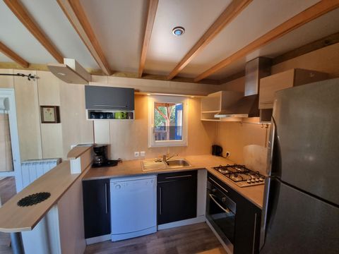 CHALET 6 personnes - Chalet 58m² - 3 chambres - 2 salles de bains - terrasse couverte + Clim + TV + LV + four* 6 pers
