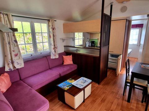 MOBILHOME 6 personnes - Premium 22-28m² - 2 chambres + TV + Terrasse couverte & draps jetables fournis