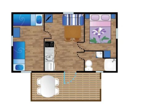 MOBILHOME 4 personnes - Mobile-home ALCYON**** 4 personnes