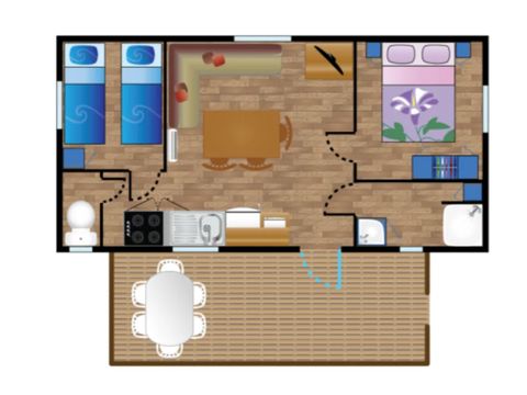 MOBILHOME 4 personnes - Mobile-home ODYSEE*** 4 personnes