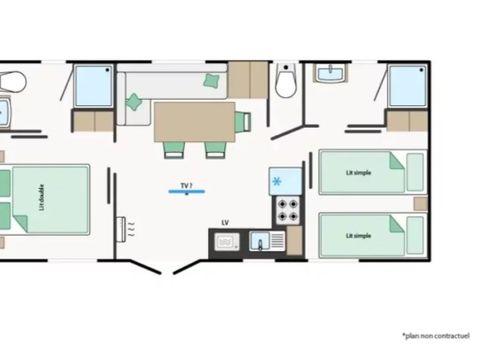 MOBILHOME 4 personnes - Mobile-home PREMIUM OPALE**** 4 Personnes