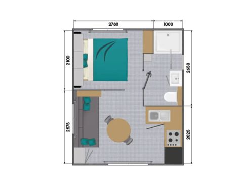 Mobilhome 2 personnes - Mobile-Home ATOLL**** 2 personnes